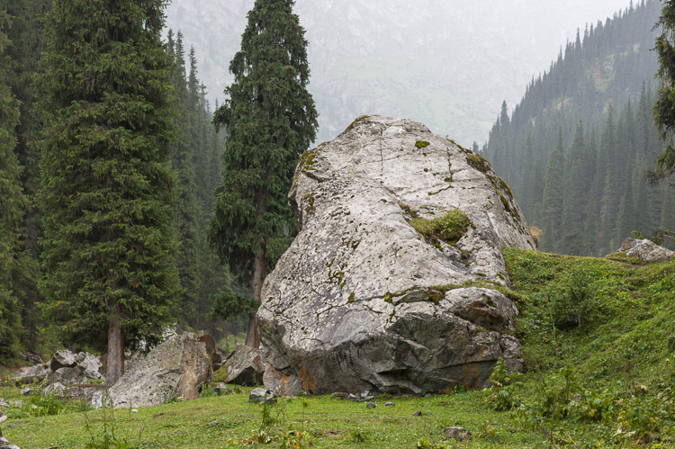 Rock in Karakol Valley